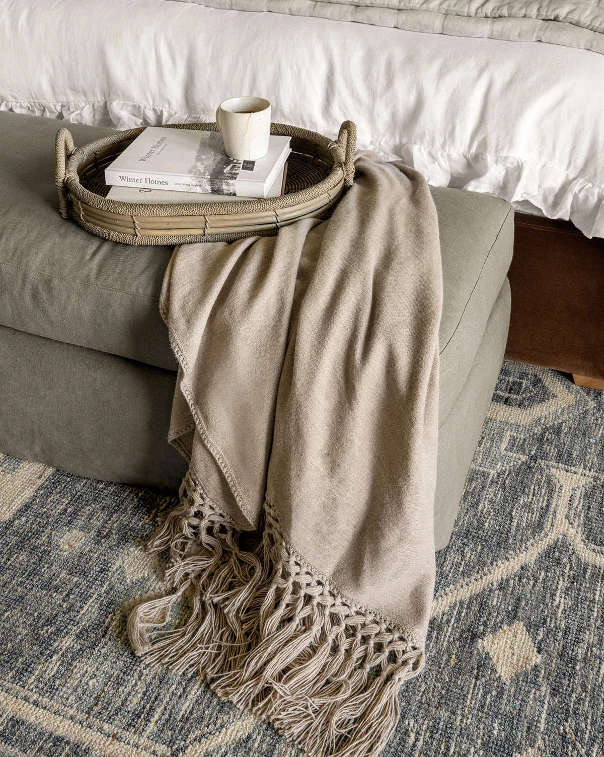 Fringed Alpaca Throw - Image 2