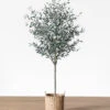 Faux 96" Olive Tree With Woven Pot
