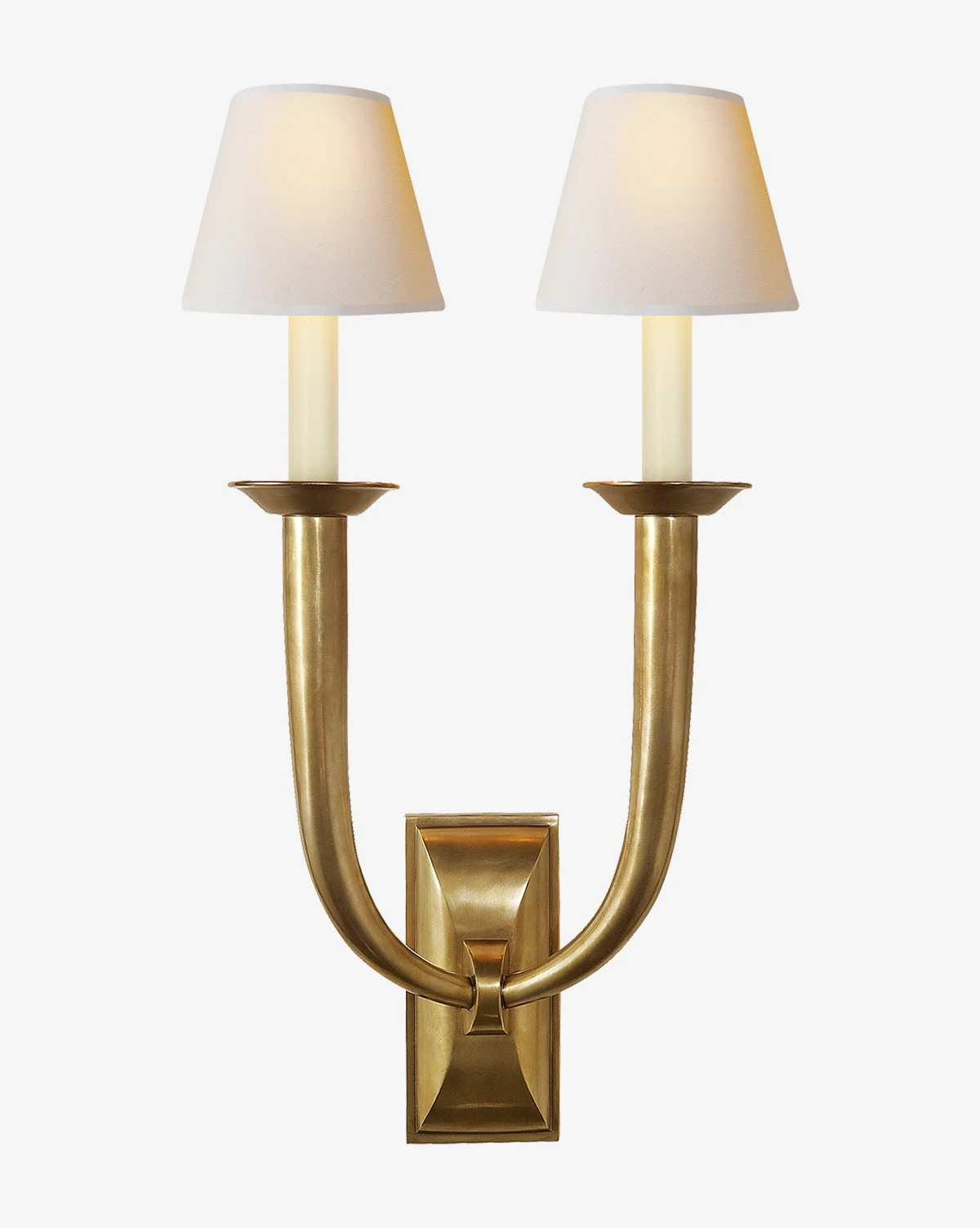 French Deco Horn Double Sconce - Image 2