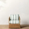 Haviland Outdoor Lounge Chair With Striped Cushions