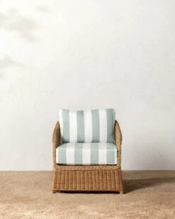 Haviland Outdoor Lounge Chair With Striped Cushions