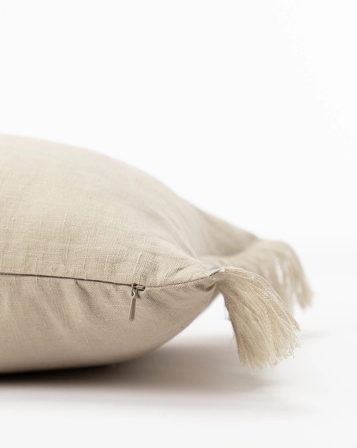 Hazelton Mushroom Fringed Pillow Cover - Image 4