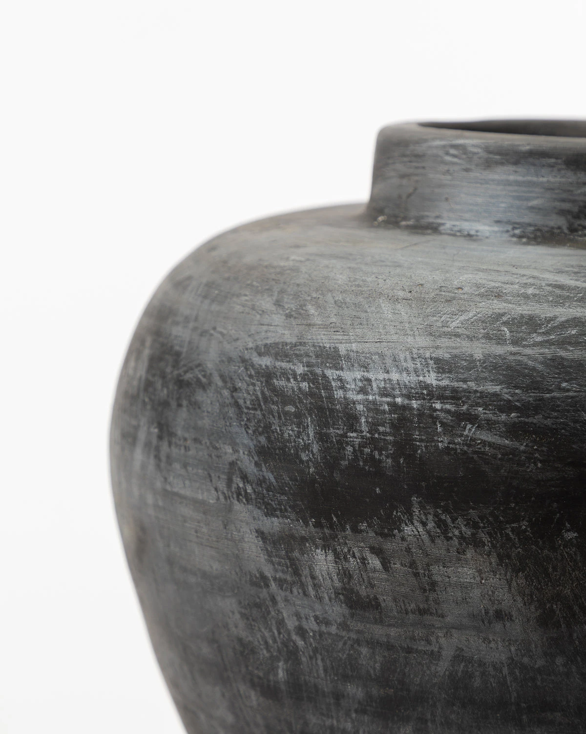 Matte Gray Tapered Jar - Image 3