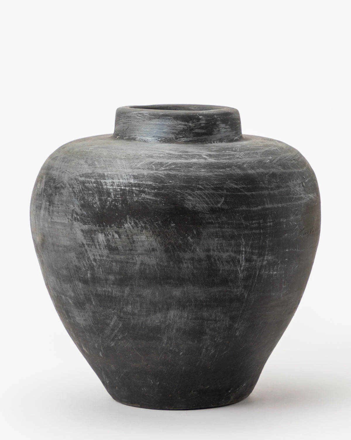 Matte Gray Tapered Jar