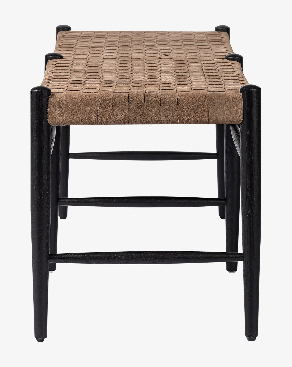 Ollie Woven Leather Bench - Image 4