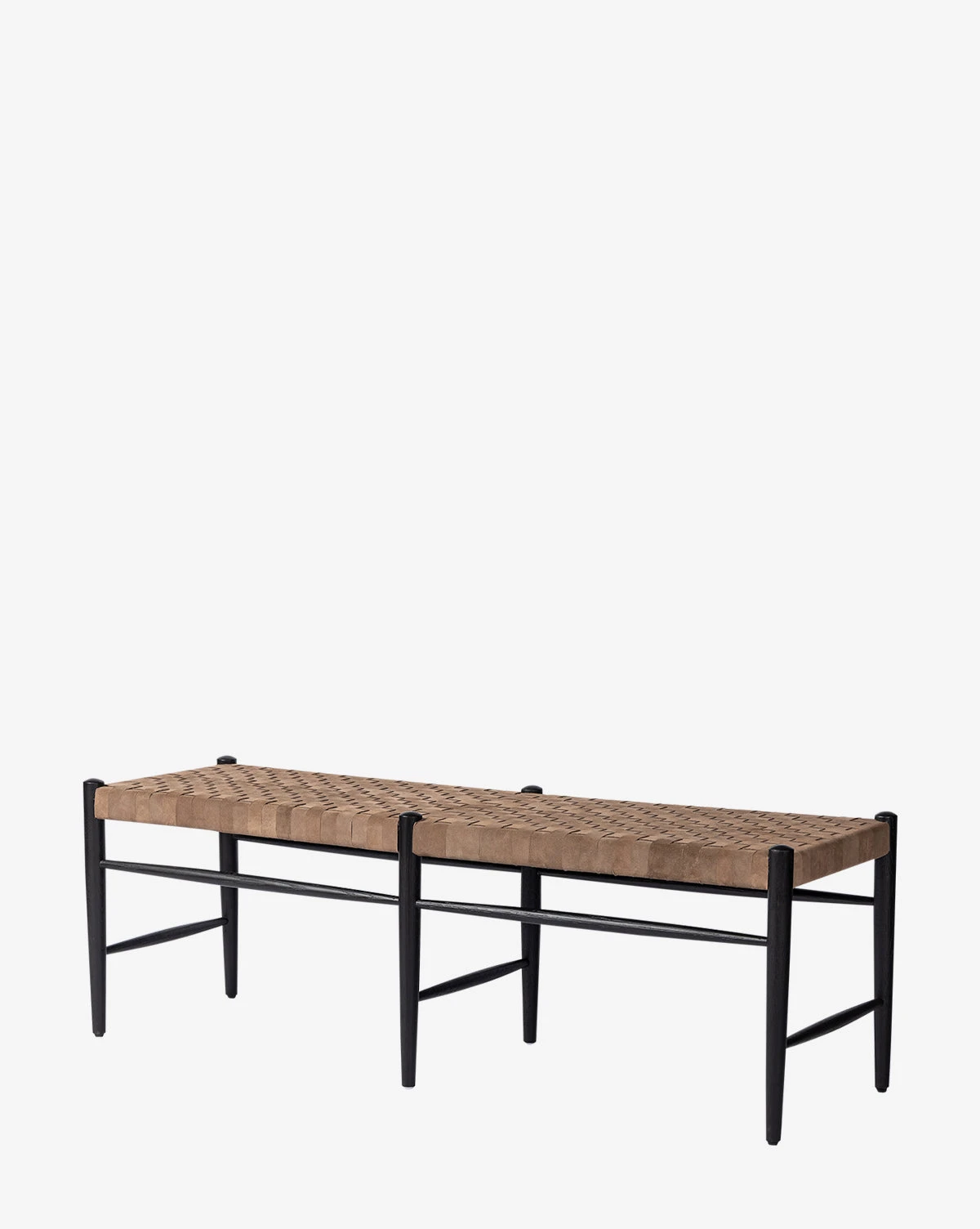 Ollie Woven Leather Bench - Image 3