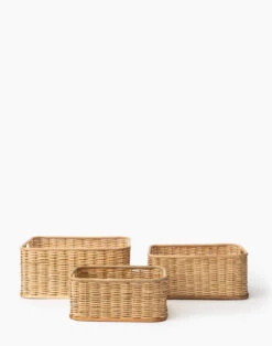 Bloomingville Palm & Rattan Basket