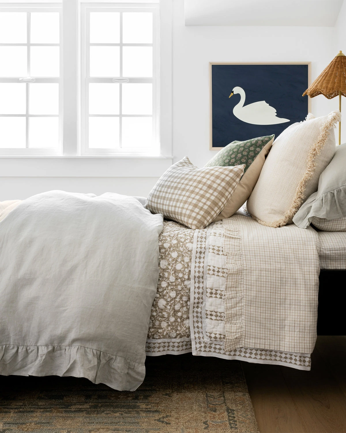 Nell Ruffled Twin Sheet Set - Image 3