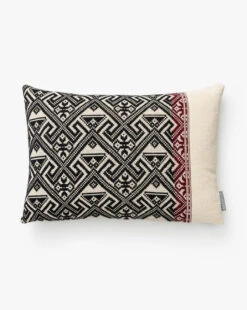 Vintage Black Tribal Print Pillow Cover No. 4
