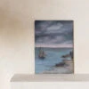 Vintage Sailboat Oil Painting