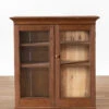 Vintage Wooden Bookcase With Glass Doors